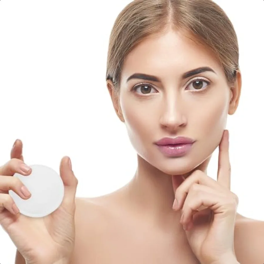 60 Stück Make-up-Entferner-Pads aus Baumwolle, ideal für Hautpflege, Reisen und den täglichen Gebrauch, geeignet für alle Hauttypen, Weiß