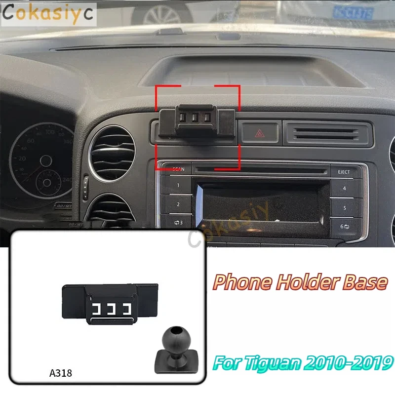 

Car Phone Holder Base Special Mounts For Volkswagen Tiguan 2010-2019 Fixed Air Outlet Bracket Base Accessories With Ball 17mm
