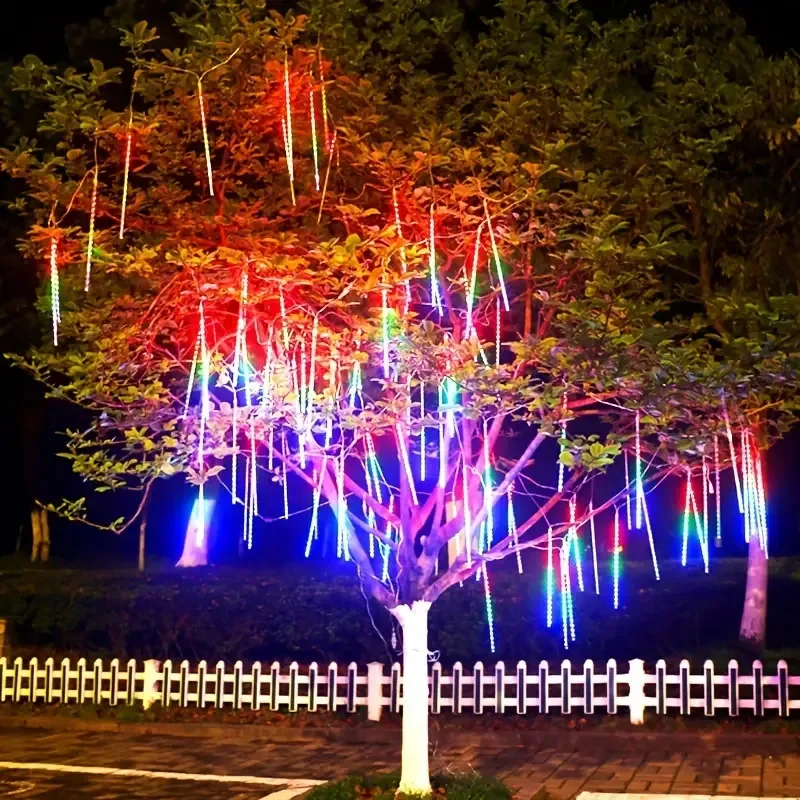 

50/30CM New Year Meteor Shower LED Fairy String Lights Festoon Street Garland Christmas Decorations for Home Wedding Decor