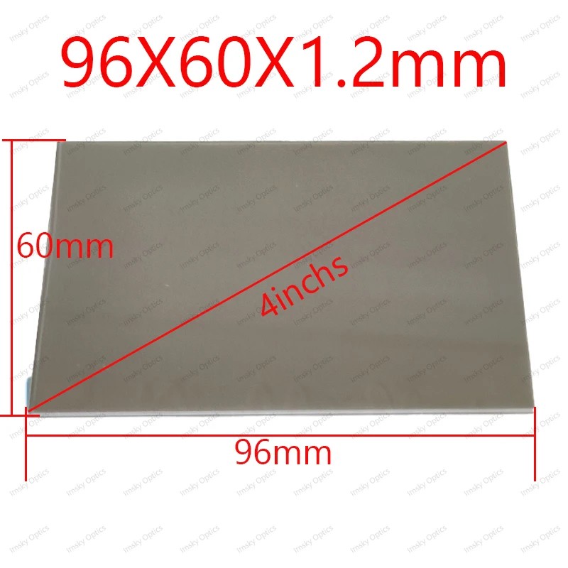 96X60X1,2mm Wärmeisolierende Polarisierte Wärmedämmung Glaslinse LCD Projektor Reparatur Ersatz DIY Polarisator