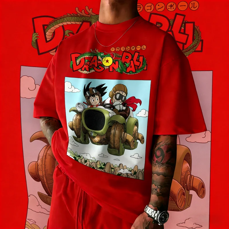 2026 Neues Sommer-T-Shirt zum 40. Jubiläum von Dragon Ball mit Beerus-Motiv, 100% Baumwolle, Anime-Druck, Modisches T-Shirt in Übergröße, Streetwear, Unisex, Y2k