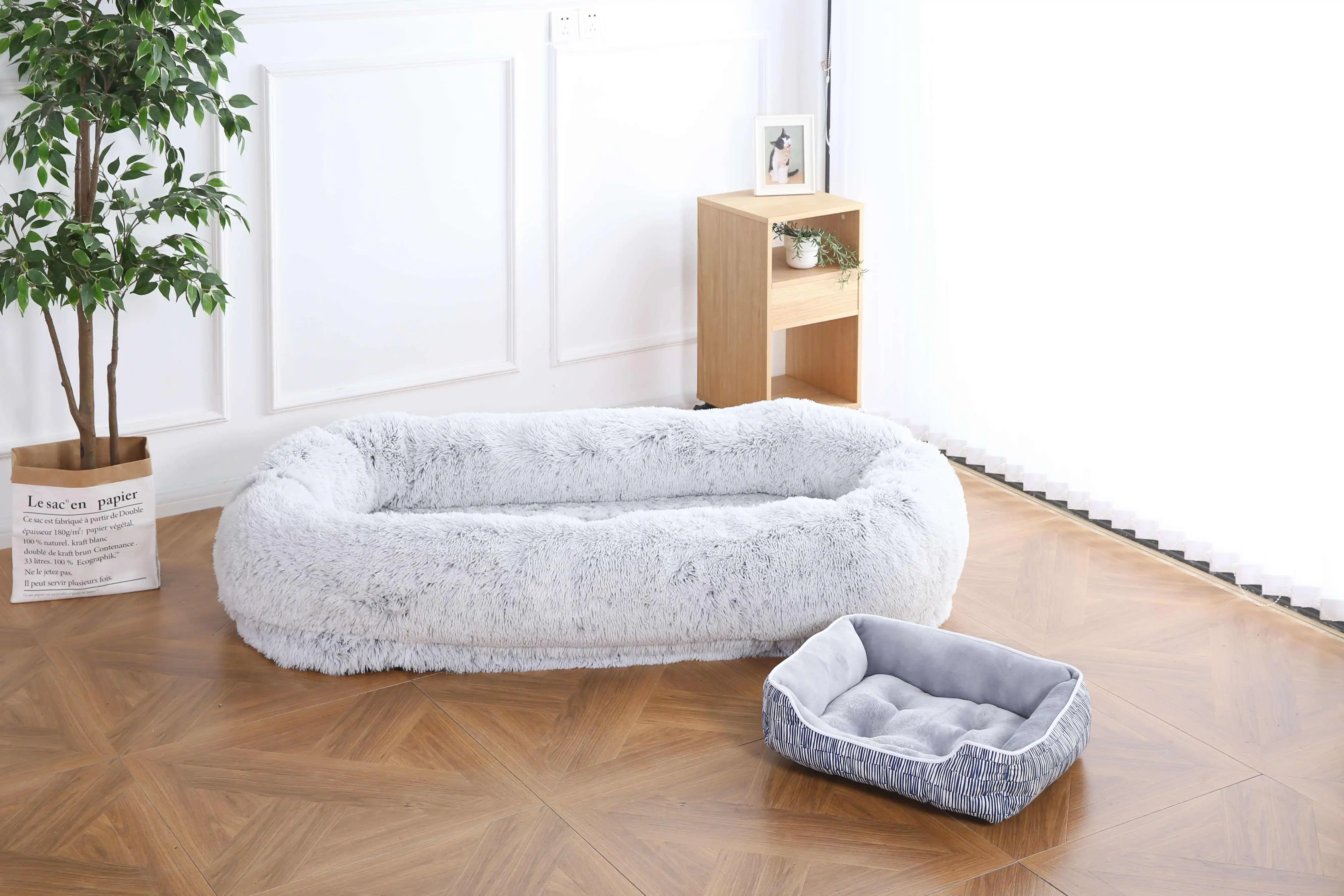 Popular Fluffy Plush Donut XXL Extra Large 185Cm Giant Human Size Dog Bed With Competitive Price