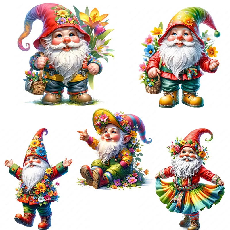 

QT663# Spring Gnome Toilet Stickers Decoration for Living Room, Wall, Bedroom, and Home Decor Car Decals Self-Adhesive