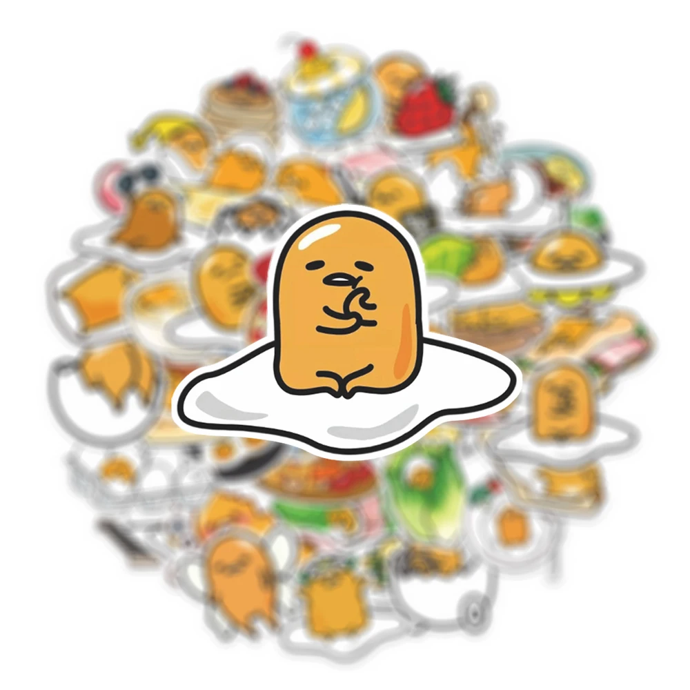 

10/30/50pcs Kawaii Cartoon Gudetama Stickers Cute Sanrio Series Anime Decals DIY Stationery Luggage Phone Sticker Kids Toy Gift