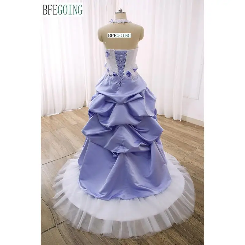 Robe de Mariée Trapèze en Satin et Tulle, Longueur au Sol, avec Traîne Chapelle Personnalisée, pour Femme