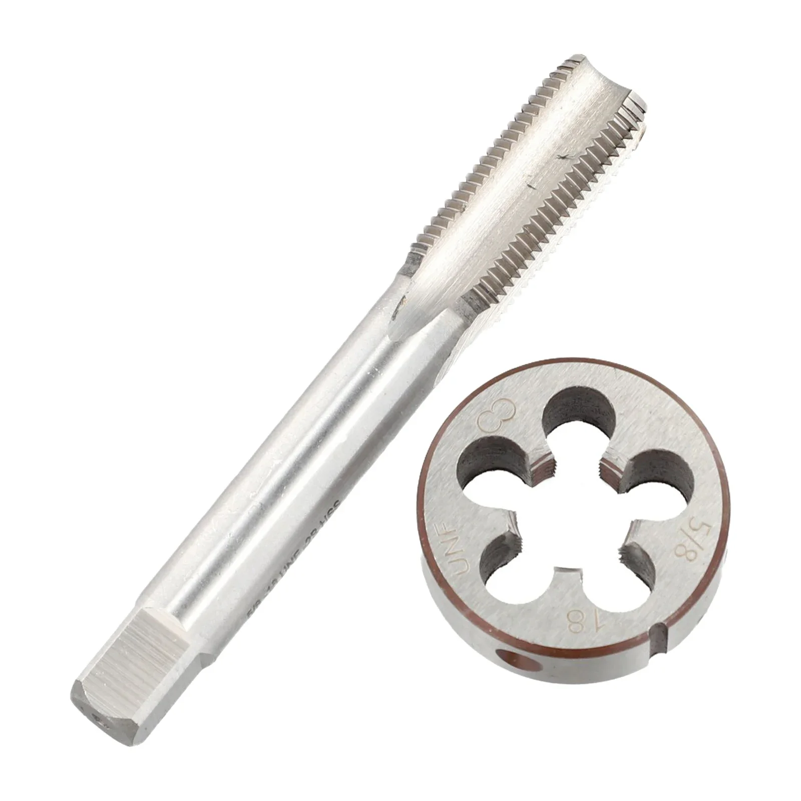 

Sleek Design of HSS Threading Tools for Right Hand Use Featuring a Tapping Tool & Matching Die Size 5/8 18 UNF