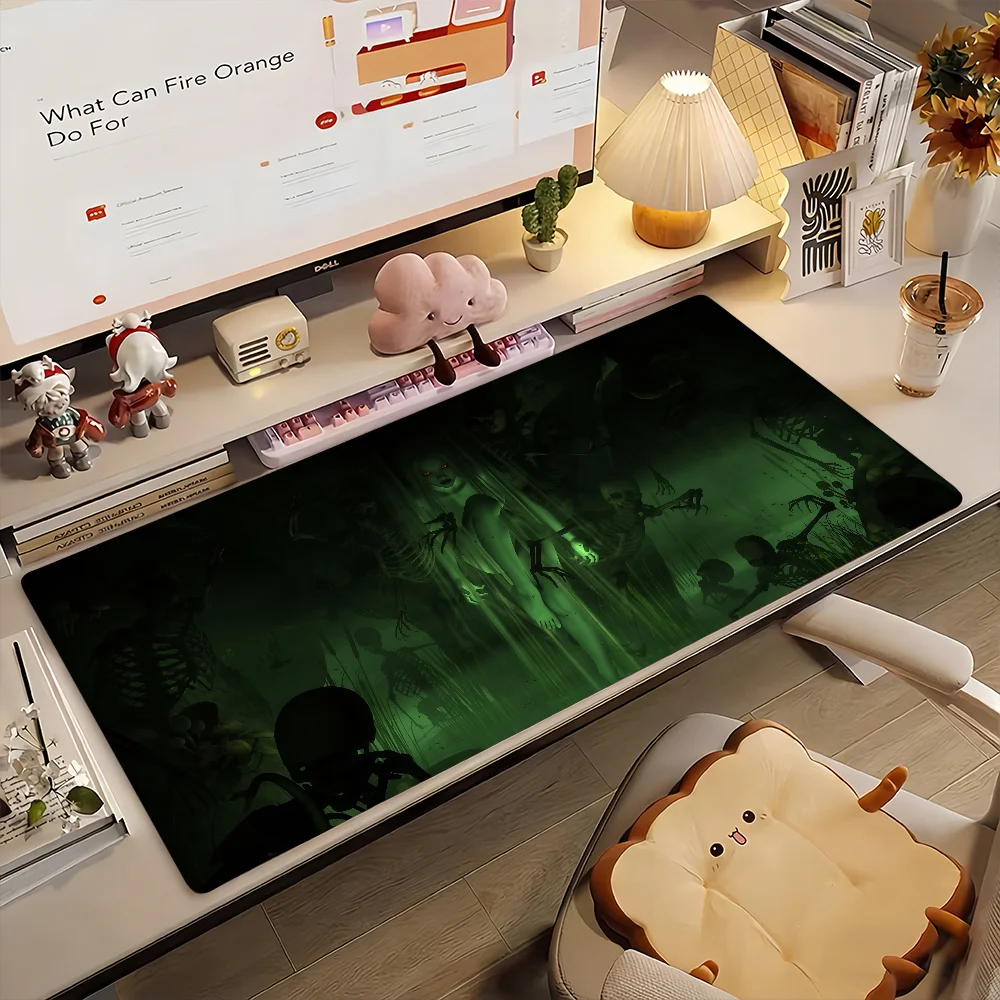 Horror Skeleton Mouse Pad Non-slip Locking Edge DeskMat PC Laptop Accessories Rubber Office Keyboard Large Game XXL