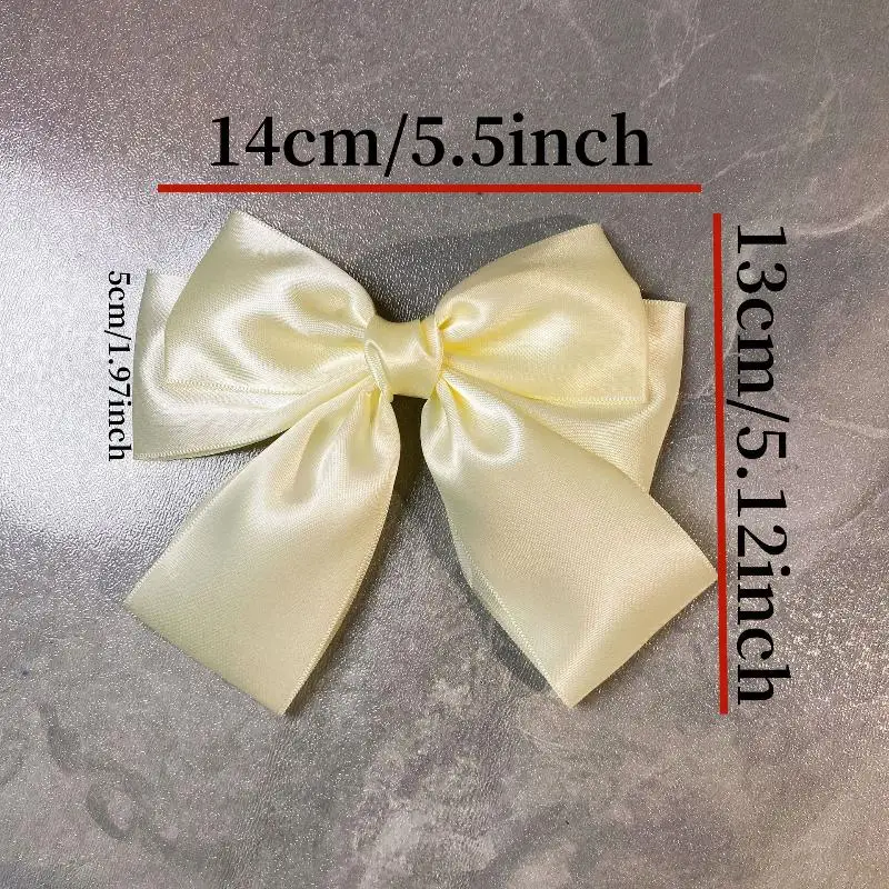 Einfarbig Bogen Band Haar Clip Neue Frauen Bowknot Barrettes Frauen Pferdeschwanz Clip Stirnband Mädchen Haar Zubehör Geschenk – Detail 7