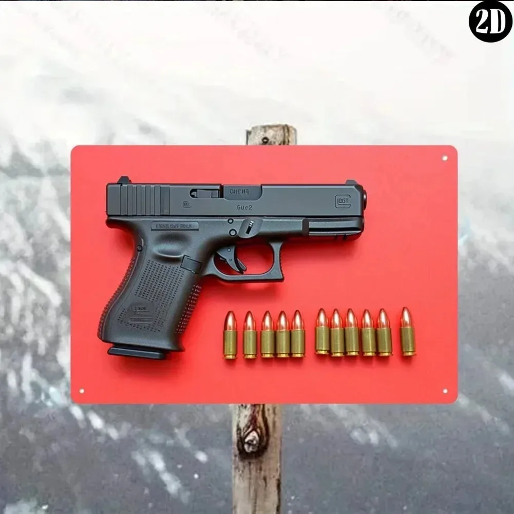 لوحة فنية جدارية حديدية متماثلة عسكرية عتيقة - لافتات من القصدير مقاومة للصدأ للمنزل/الغرفة، هدية مثالية لعشاق الجيش #3