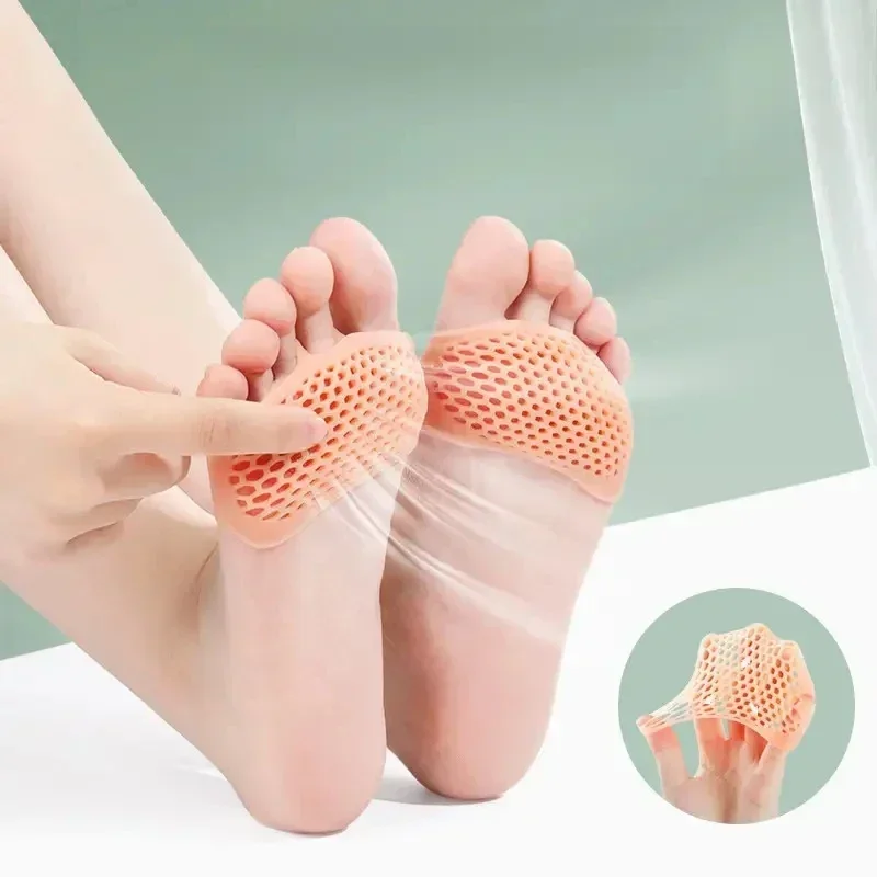 Protecteurs de pieds antidérapants, semelles intérieures en Silicone pour l'avant-pied, demi-taille, coussinets pour l'avant-pied pour femmes, talons hauts, Anti-usure