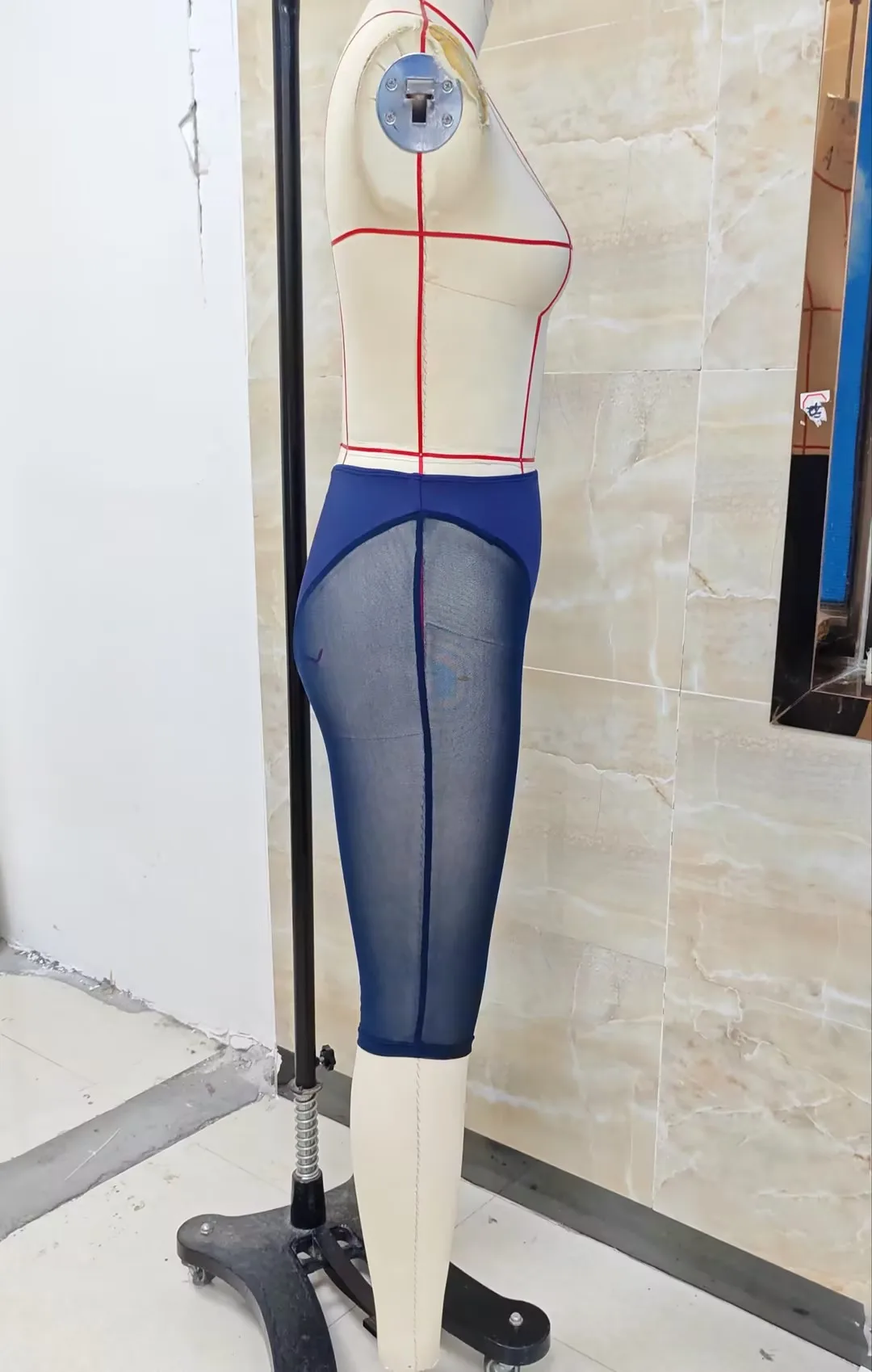 Women Sheer Capri Leggings Elastic Waist Solid Color Stretch Cropped Pants