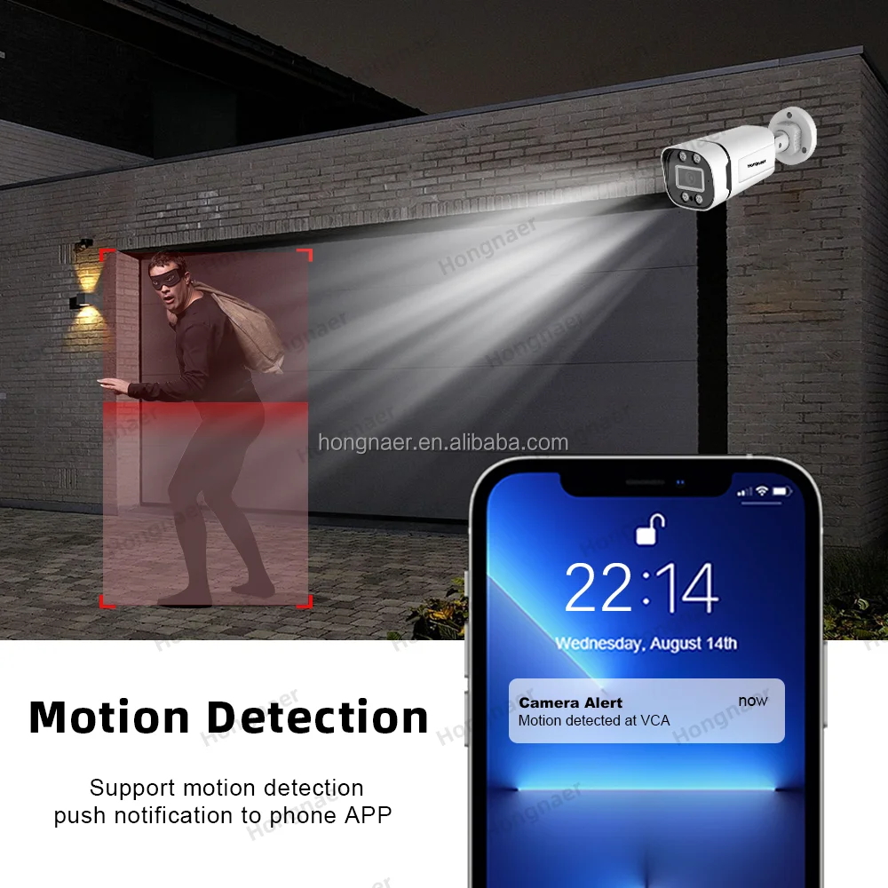 Hongnaer 8MP AHD Home DVR 8 Channel Indoor Outdoor Analog Security CCTV Camera Set Kit System XMEye Pro 4K Surveillance System