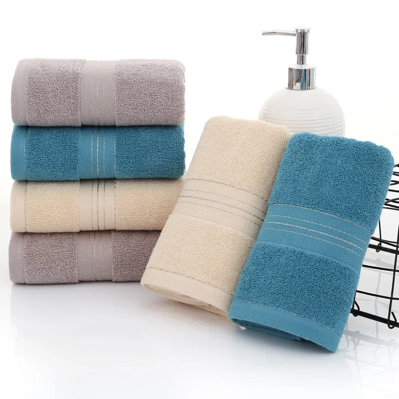 Solid ColorSkin Friendly Towel Thickened Cotton Towel With Strong Water Absorption Universal Towel For Adults And Children