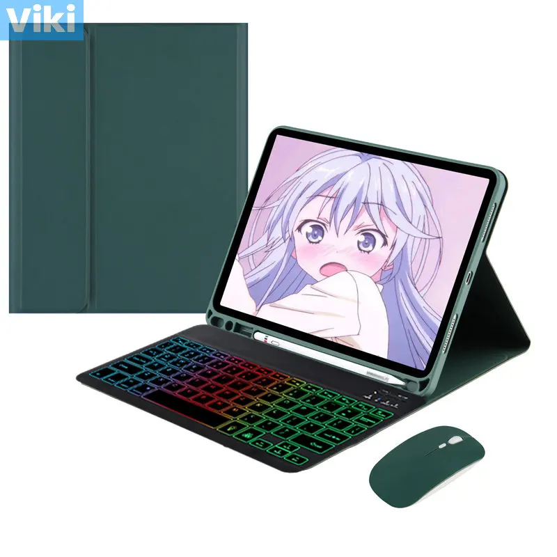 

Magnetic Wireless Bluetooth Keyboard Mouse Case for iPad 10th Pro 11 10.5 9.7 10.2 Air 5 4 3 2 with Backlight RGB Keyboard Cover