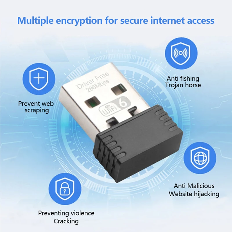 USB-Adapter Treiber kostenlos USB-Netzwerk adapter 286 MBit/s drahtlose Netzwerk karte für Desktop-Computer