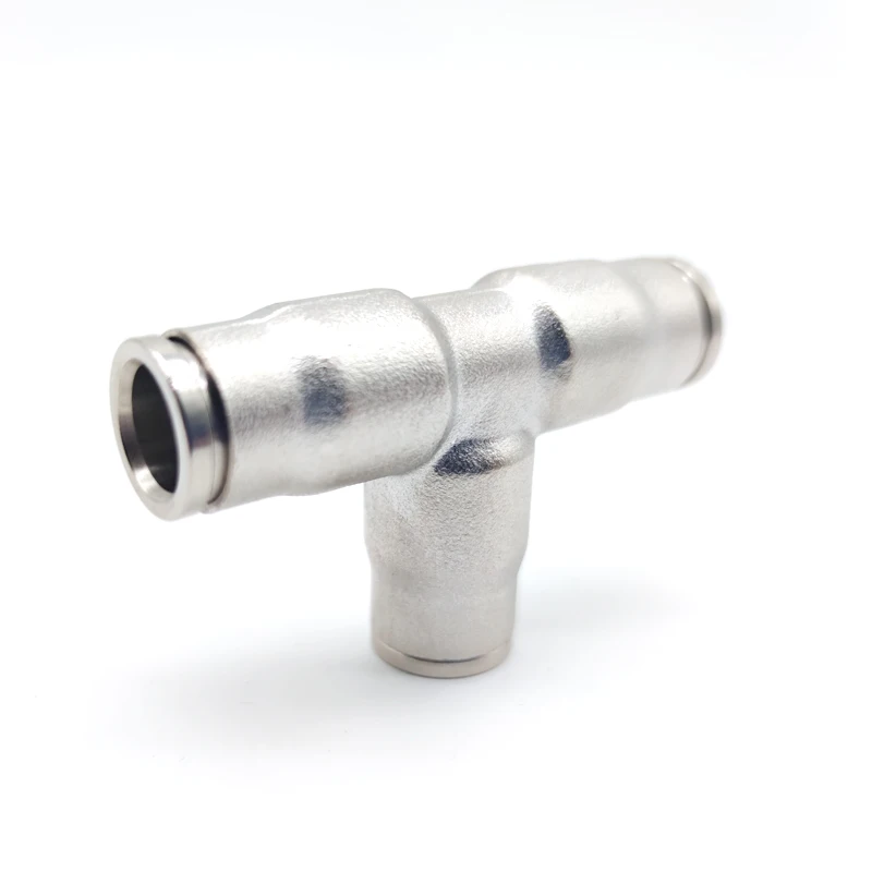 

10 Pcs 3/8" Tube O.D Quick-Connect T Connectors Easy to Install Misting Connectors For High Pressure Fog Machine Acceossry