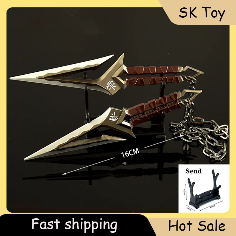 16cm Valorant Kuronami No Yaiba Figurka Akcji Całkowicie Metalowa Gra Nóż Zabawka Miecz Dekoracja Kolekcja Prezent Ozdoba na Biurko