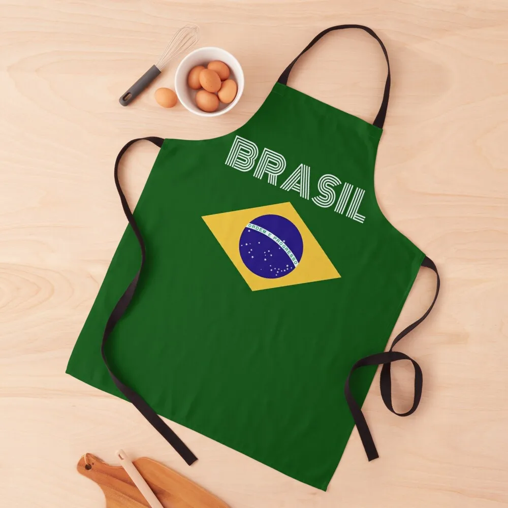 Brasil - Flag of Brazil - Bandeira do Brasil Apron Chef Uniform Aprons Ladies Custom Apron