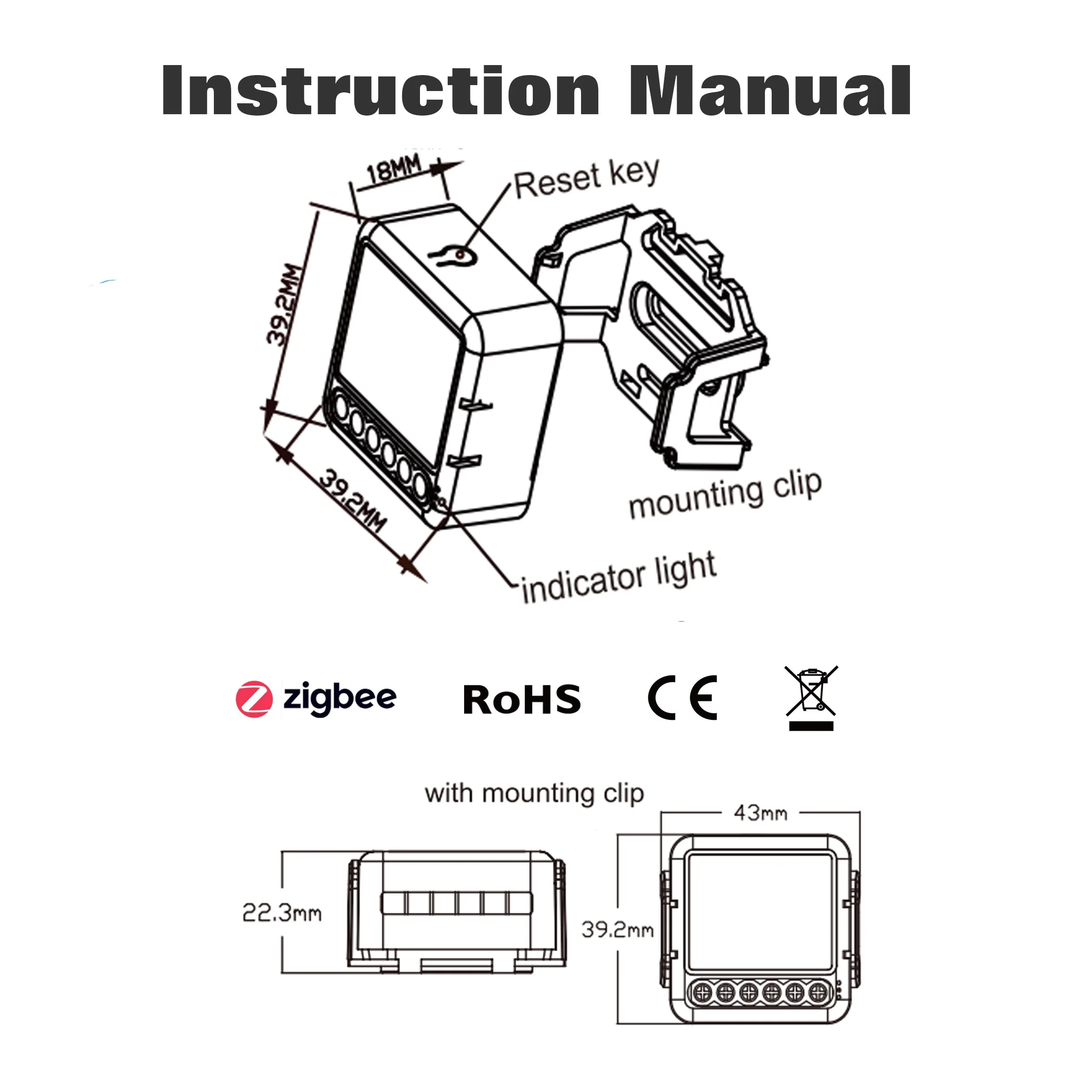 Tuya Smart Switch Module No Neutral Wire Required Smart Home Breaker Support Alexa Google Home Control