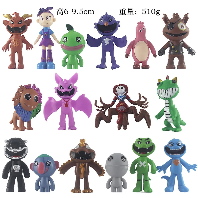 Cross Border Poppy Playtime Horror Game Plush Figure Model 8 Styles Plastic Figure Model Ornaments 8 Styles With Bag Box Packing