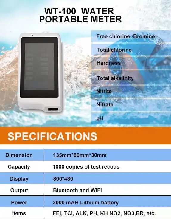 

Portable Water Testing Equipments and Drinking Water Aquarium Pool Water Quality test Kit