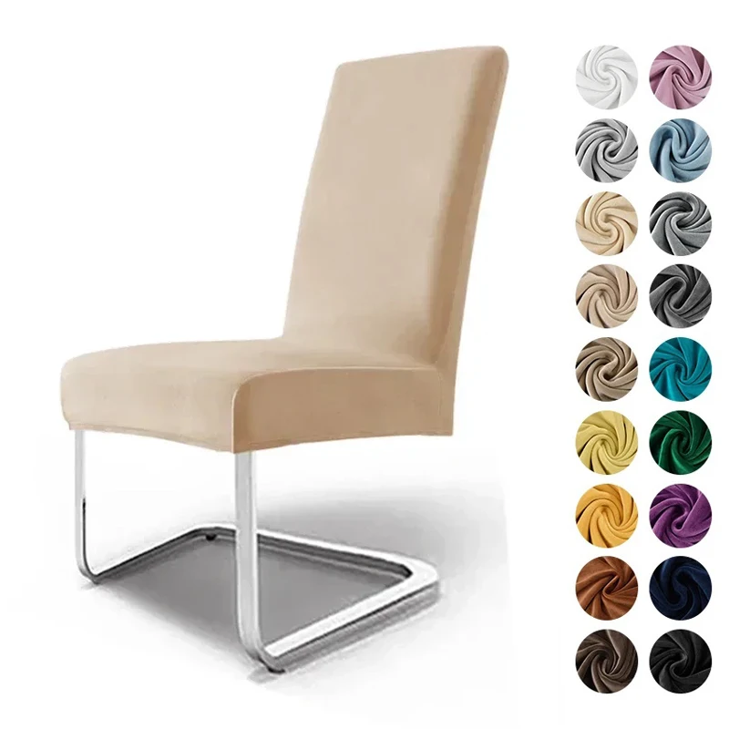Housse de chaise de salle à manger en velours, souple et extensible, pour Banquet, taille universelle, pour fête de mariage à domicile, 1/4/6 pièces
