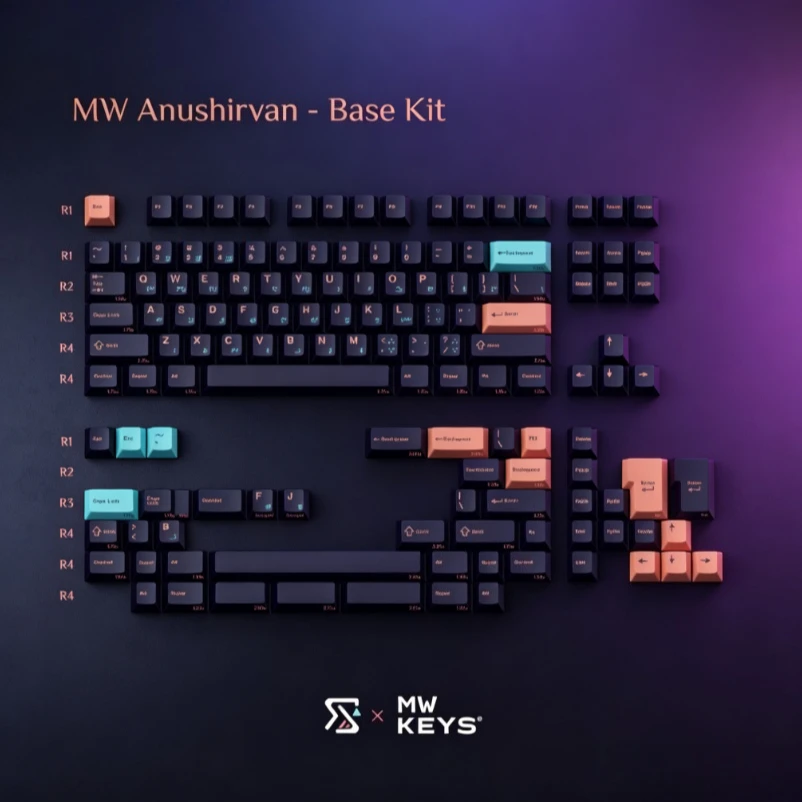 MW Anushirvan Immortal Theme Keycap Set ABS Cherry Profile Cross Switch Ergonomics Custom Original Handmade Keyboard Accessories