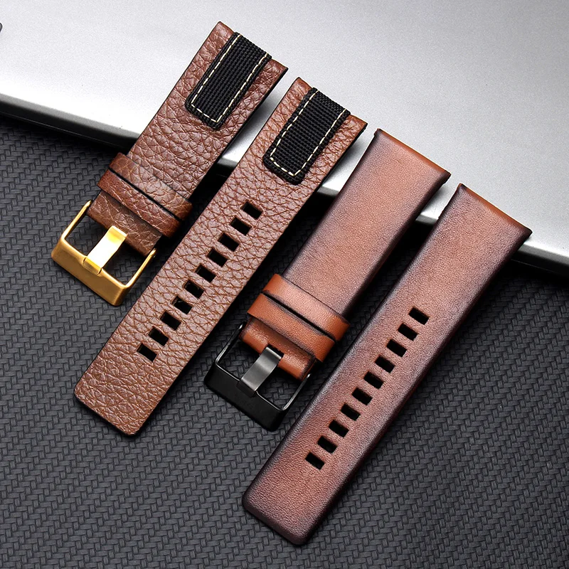 26mm28mm cow leather watch strap for DZ4283 DZ4305 DZ4318 DZ7125 DZ7221 DZ7193 DZ4281 DZ4305 Men's quartz bracelet wristband