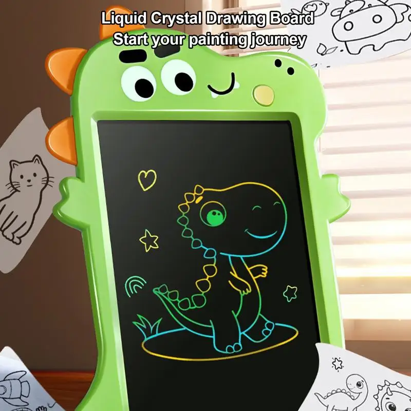 Kids Doodle Board Cartoon Dinosaur LCD Writing Tablet 27x19cm Funny Memo Board Multifunctional Graffiti Toy Drawing Practice Pad
