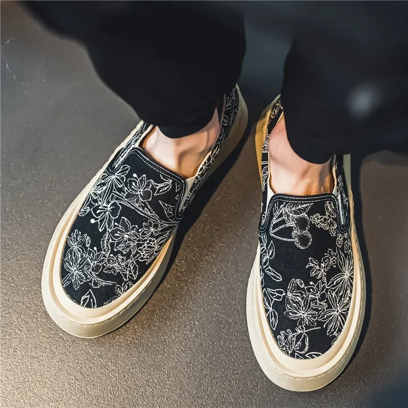 

Shoes for Men Plus Size Male Loafers Casual Comfortable Sneakers Slip On leisure Shoes Lightweight Vintage Flats