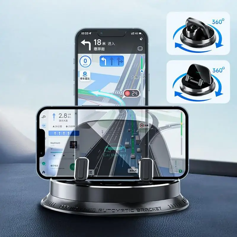 

Вращающийся на 360° автомобильный держатель для телефона на приборной панели, универсальное автомобильное крепление для телефона с нескользящими силиконовыми автомобильными аксессуарами