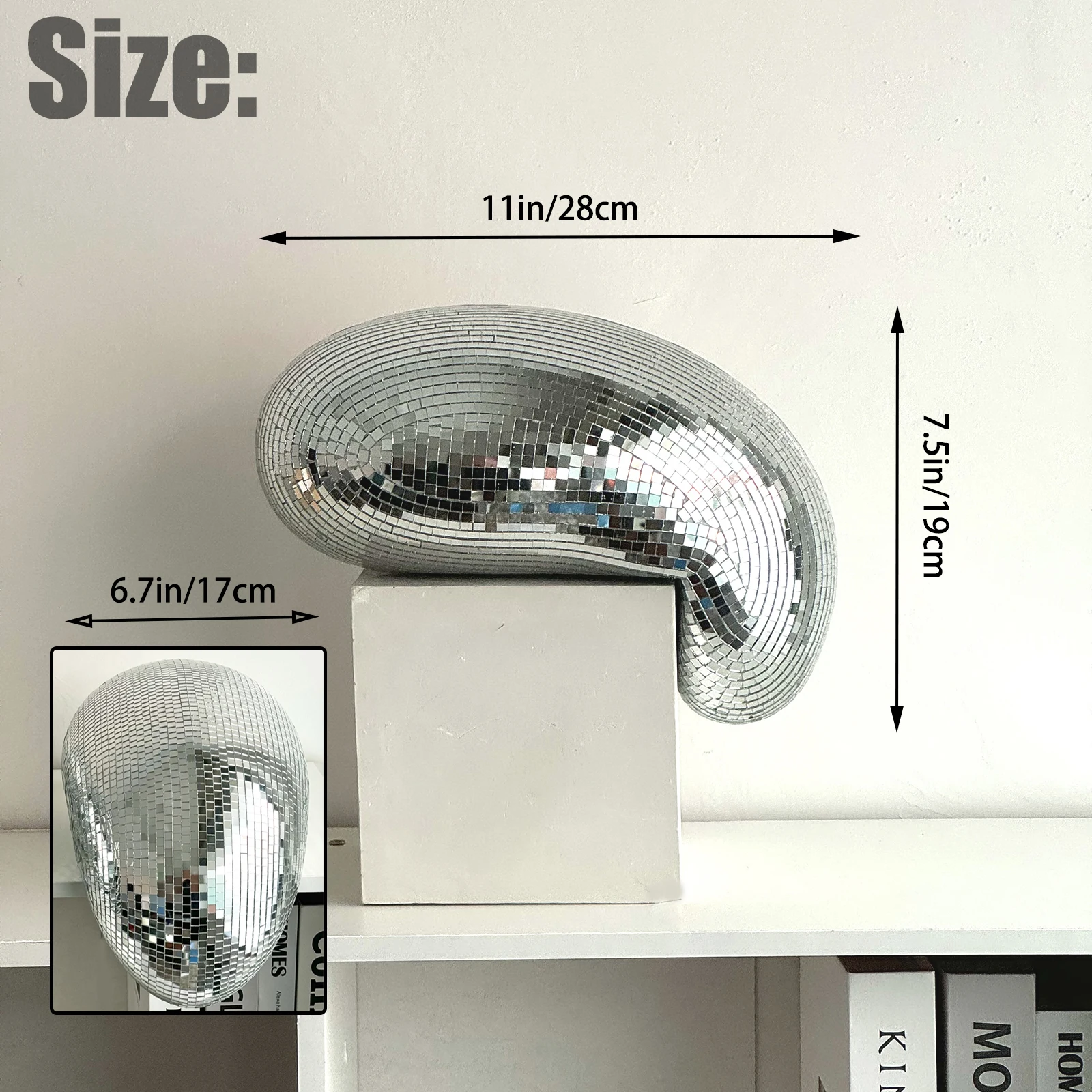 Melted Disco Ball Modern Home Decor Handmade Mirror Ball Aesthetic Room Decor Melting Disco Ball Bling Funky Room Decor