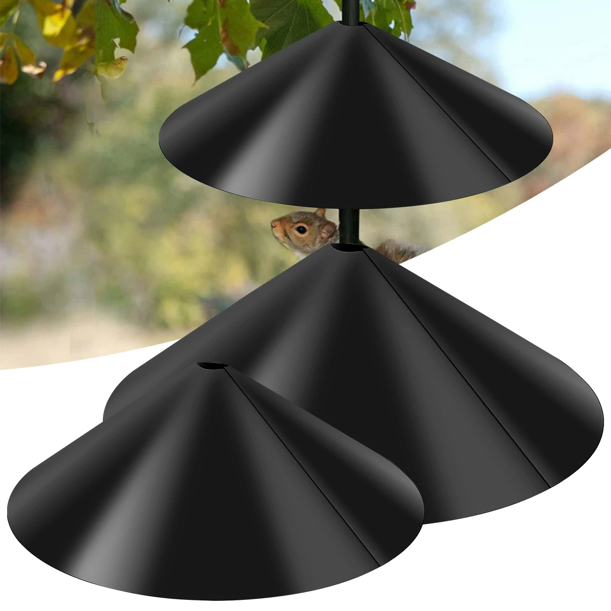 2Pcs 18 inch Squirrel Baffle Wrap Around Squirrel Proof Baffles Durable Plastic Bird Feeder Guard Outdoor Squirrel Flapper for