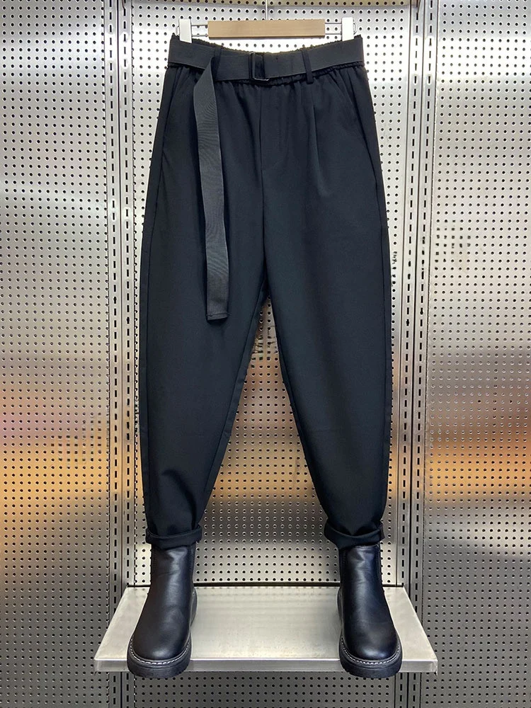 

Men's Spring New Loose Straight Leg Casual Pants Pure Color Harlan Westwear Cool Sle Youth Faion Autumn Season