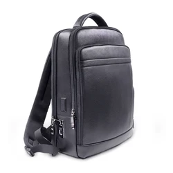 Fingerprint Lock Security  Men Backpack USB Leather Business Laptop Backpack Anti theft Travel Bag Pack Leather School Backpacks