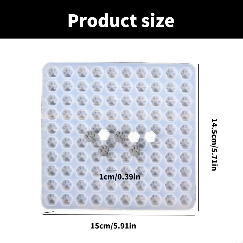 수제 미니 왁스 도장 스탬프 실리콘 몰드, DIY 고양이 발 모양 공예 접착 왁싱 카드 봉투 금형 제작 도구 공급