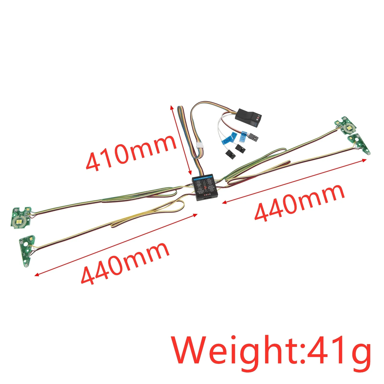 LED Light Kit for Traxxas TRX4 Defender 1/10 RC Crawler - Front/Rear Lamps, Turn Signals & Brake Lights | Waterproof Durabl
