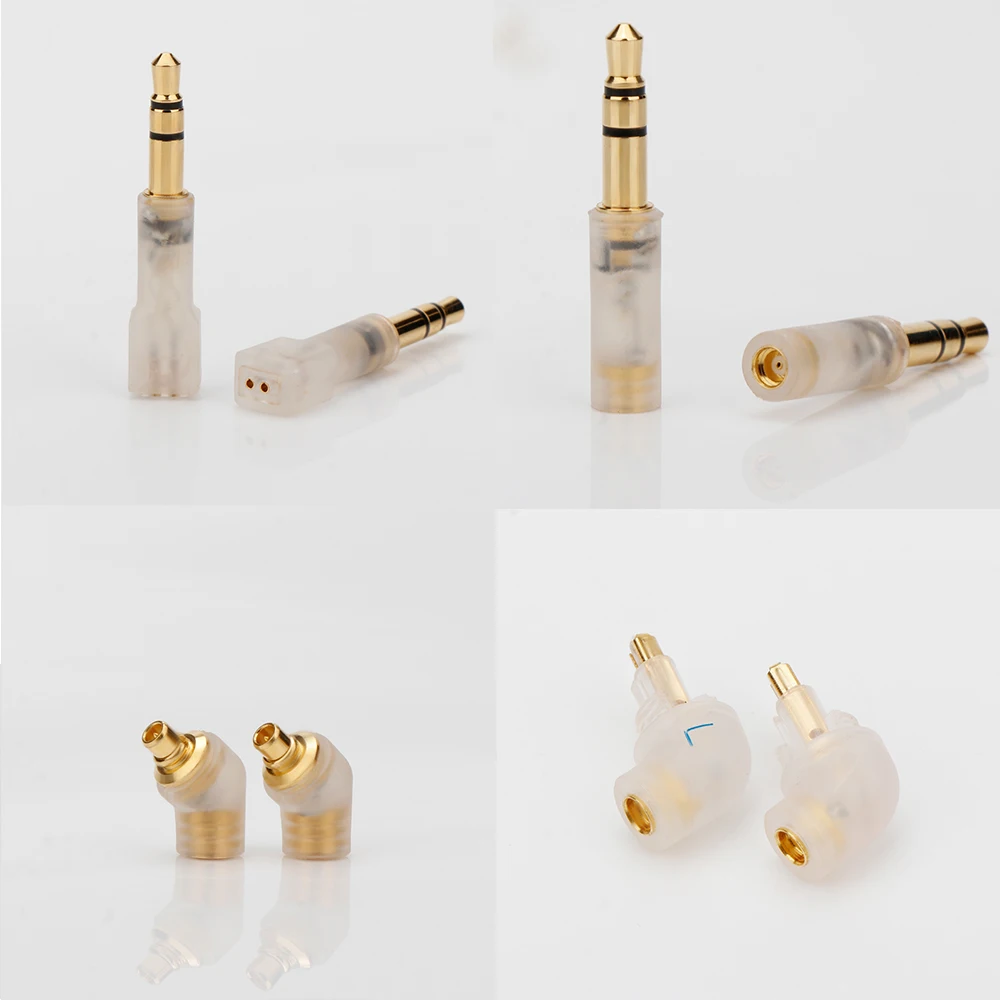 HIFI Headphone Jack Adapter MMCX 2-pin 0.78mm Flat Groove Earphone Protector 3.5mm/IE3001/JH Headphone Connector for Sony