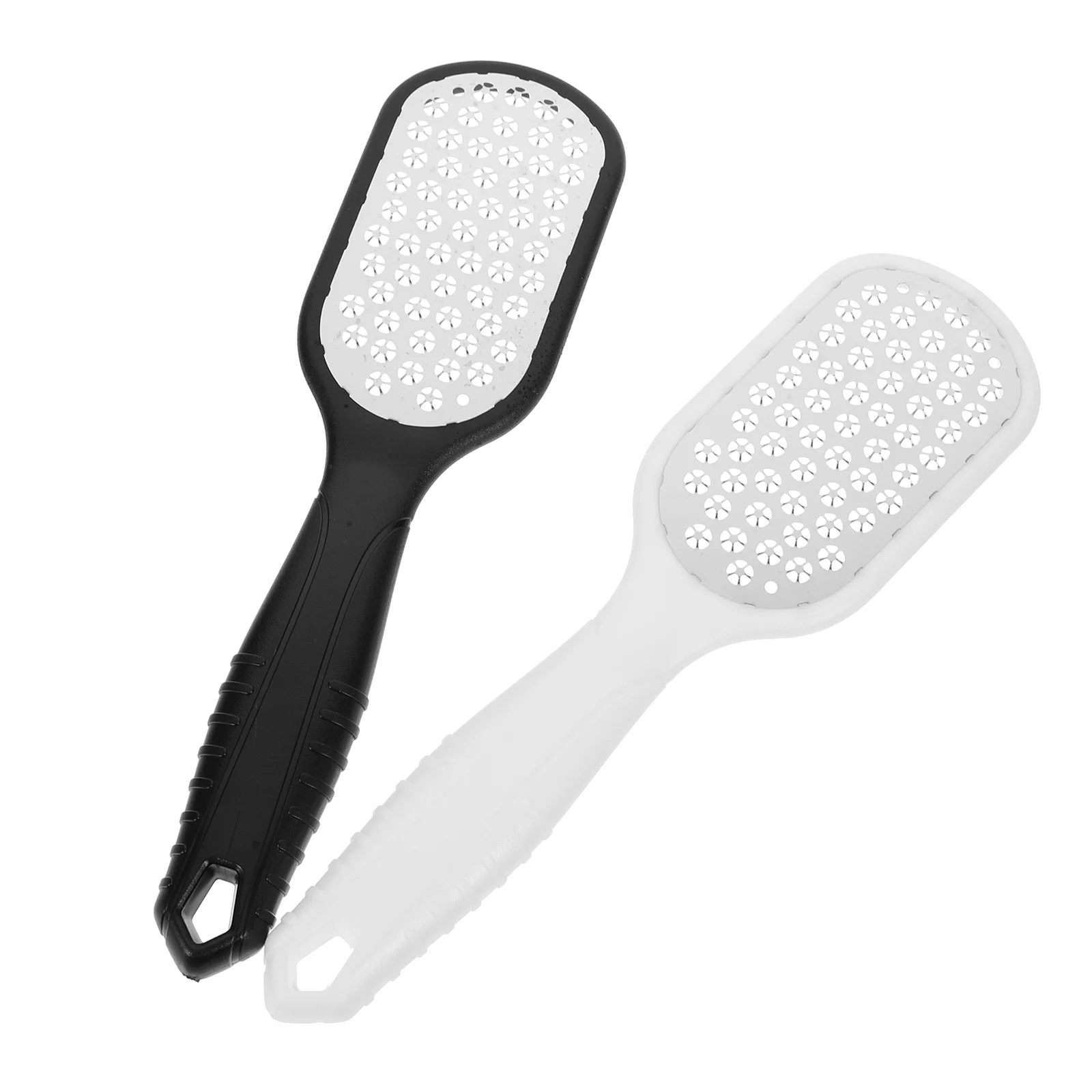 2개입 스테인리스 발 각질 제거기, 매끄러운 발을 위한 페디큐어 스크러버, 휴대용 발 트리머 도구