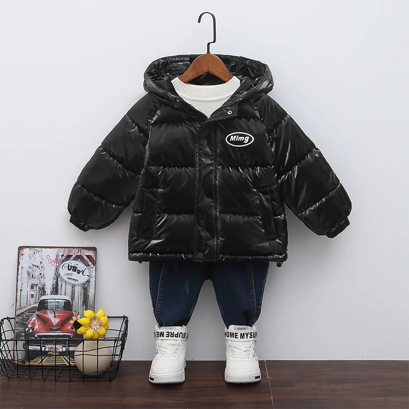 

Boys Down Cotton Jacket Windbreak Outerwear 2024 Orange Thicken Winter Autumn Sport Warm Christmas Gift Children's Clothing