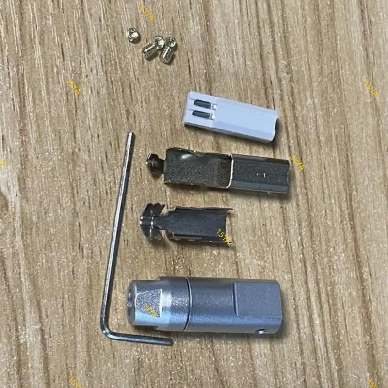 15YA Gold-Plated USB B Connector Shell with 6mm Hole Durability Aluminum Alloy for Reliable Printer Data Cable Repair