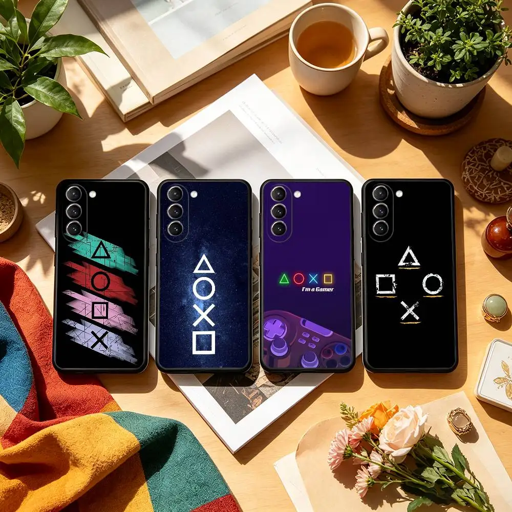 G-Game P-PlayStation  Phone Case Black Silicone Soft For Samsung S26,S25,S24,S23,S22,S21,S30,Ultra,Plus,Fe,Lite
