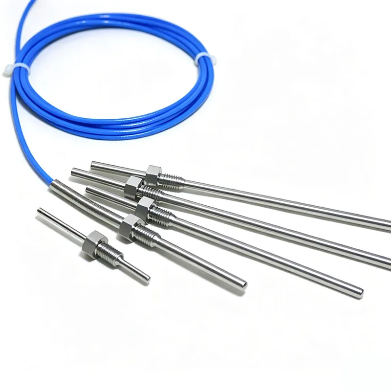 1PC PT1000 Type Temperature Sensor Probe Version Round Hole Installation 8.5mm / Screw-in Thread M8x1.25 / Rod 4x30mm