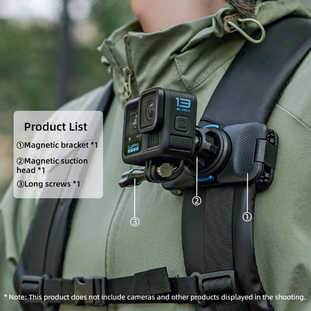 Magnetische Quick Release Rugzak Clip Schoudertas Houder Borst Vaste Beugel voor DJI Action 5 Gopro 13 Sportcamera Accessoires
