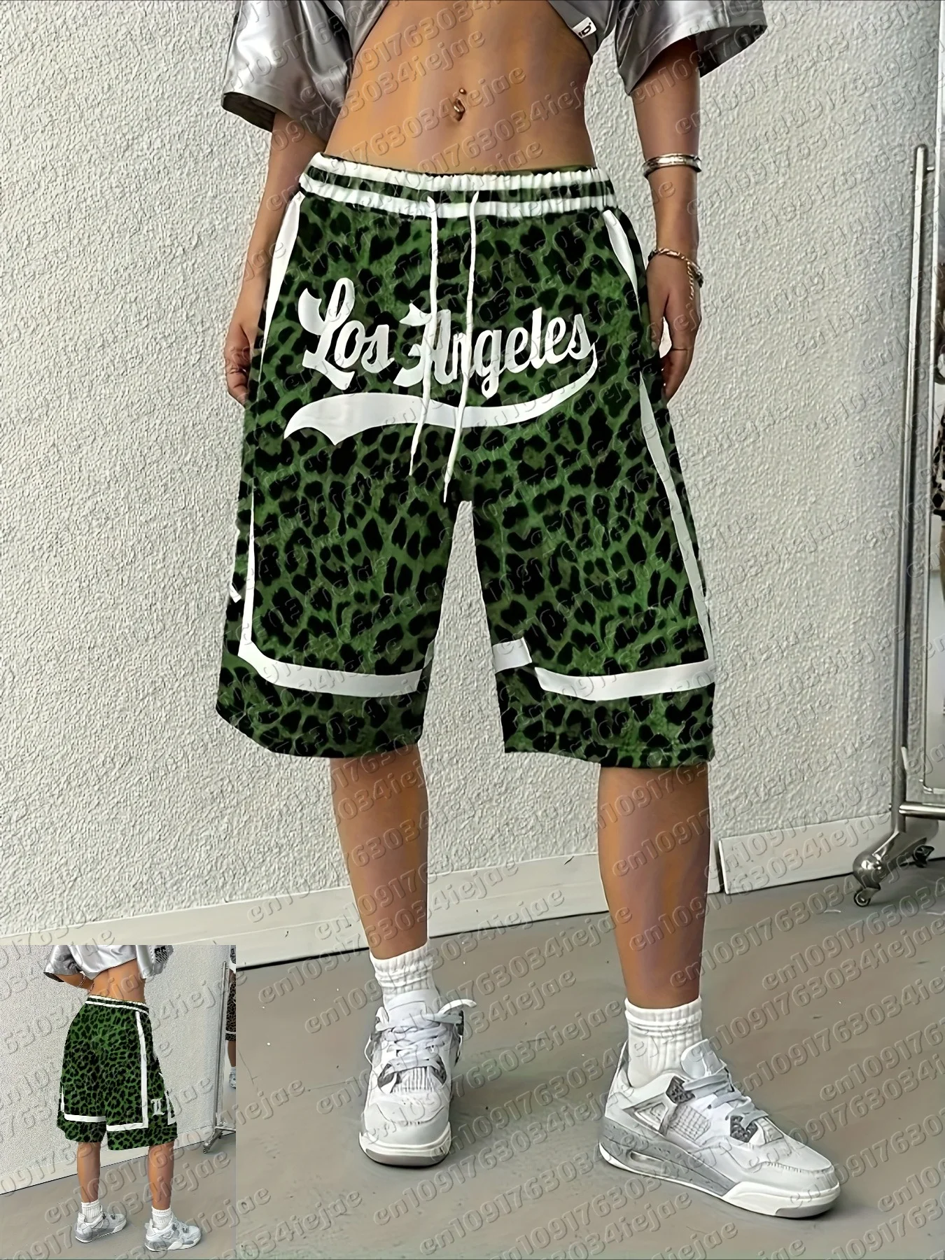 Sommer-Kinder-Y2K-Shorts mit Buchstabendruck und Kordelzug für lässiges Pendeln und Street-Style, Retro-Basketball-Shorts, schnelltrocknende Shorts – Detail 8