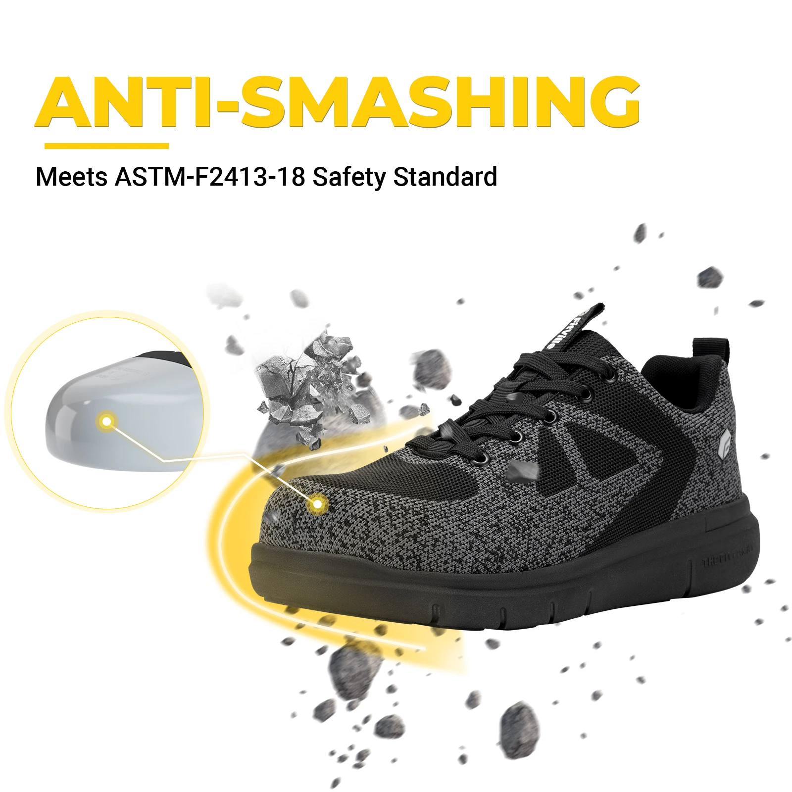 FitVille scarpe antinfortunistiche da uomo con puntale in acciaio Anti-smash scarpe da lavoro da uomo Sneakers scarpe indistruttibili a prova di foratura leggera