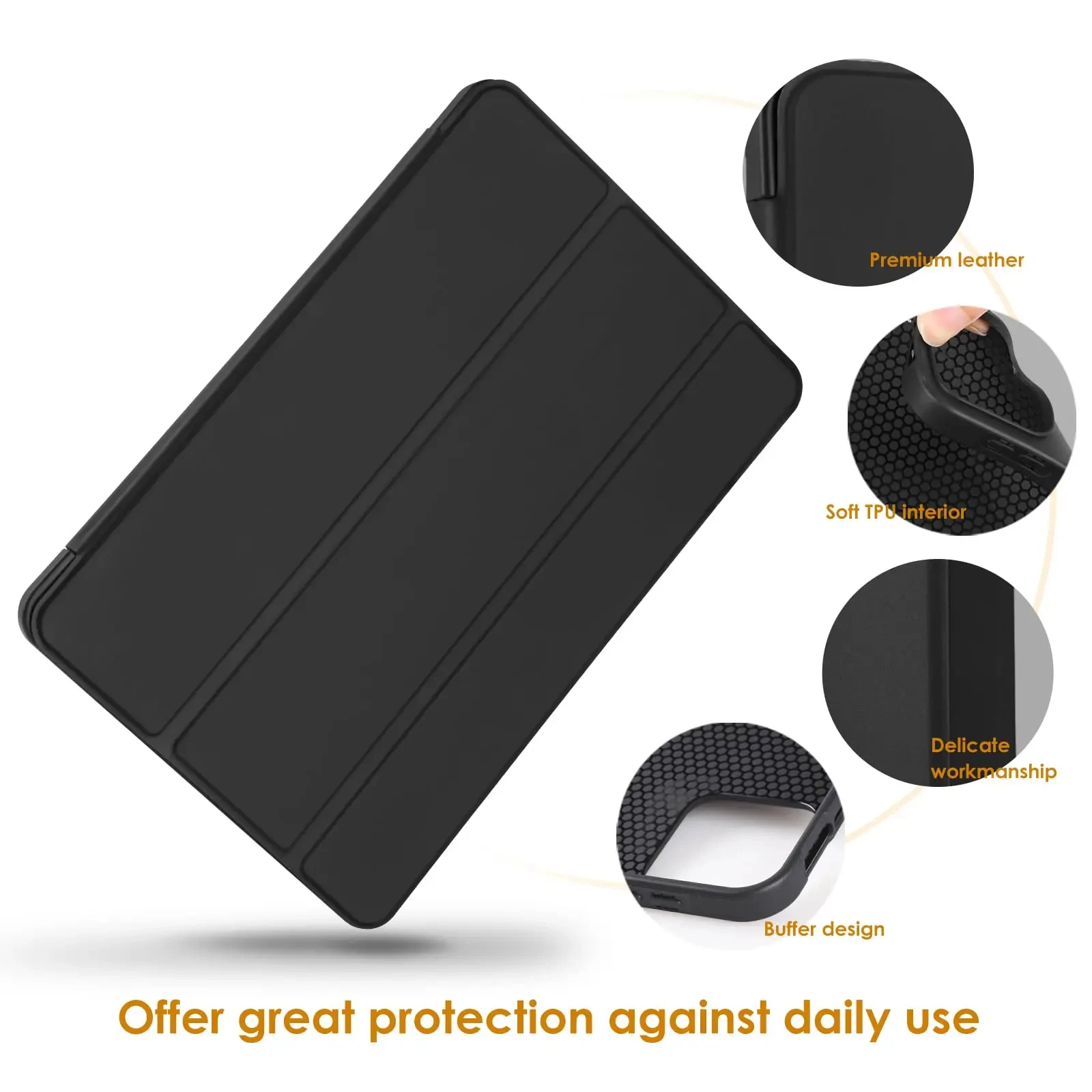 Case for Redmi Pad Pro 12.1 Inch 2024 Slim Lightweight Soft with Auto Sleep/Wake Foldable Smart Cover for Xiaomi Poco Pad 12.1"