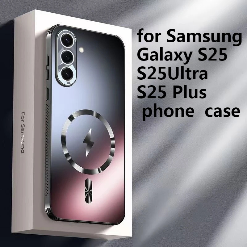 

New Matte Magnetic Phone Case with Lens Film Full-Body Shockproof Drop Protection Cover for Samsung Galaxy S25 S25Ultra S25 Plus