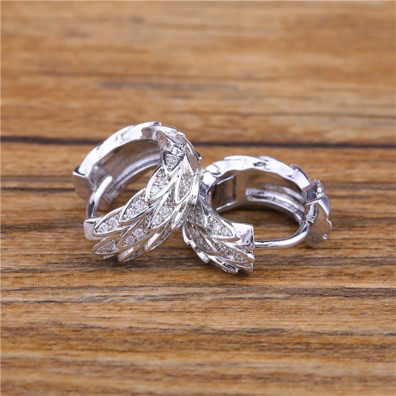 Juya Handgemachte Micro Pflastern Zirkon Gold/Silber Farbe Luxus Hoop Ohrringe Für Frauen Braut Abend Party Schmuck Großhandel – Detail 22