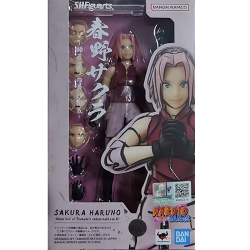 

В наличии подлинная аниме-фигурка BANDAI NARUTO SHF Сакура Харуно готовые товары Модель суставов подвижная игрушка Коллекционная новинка